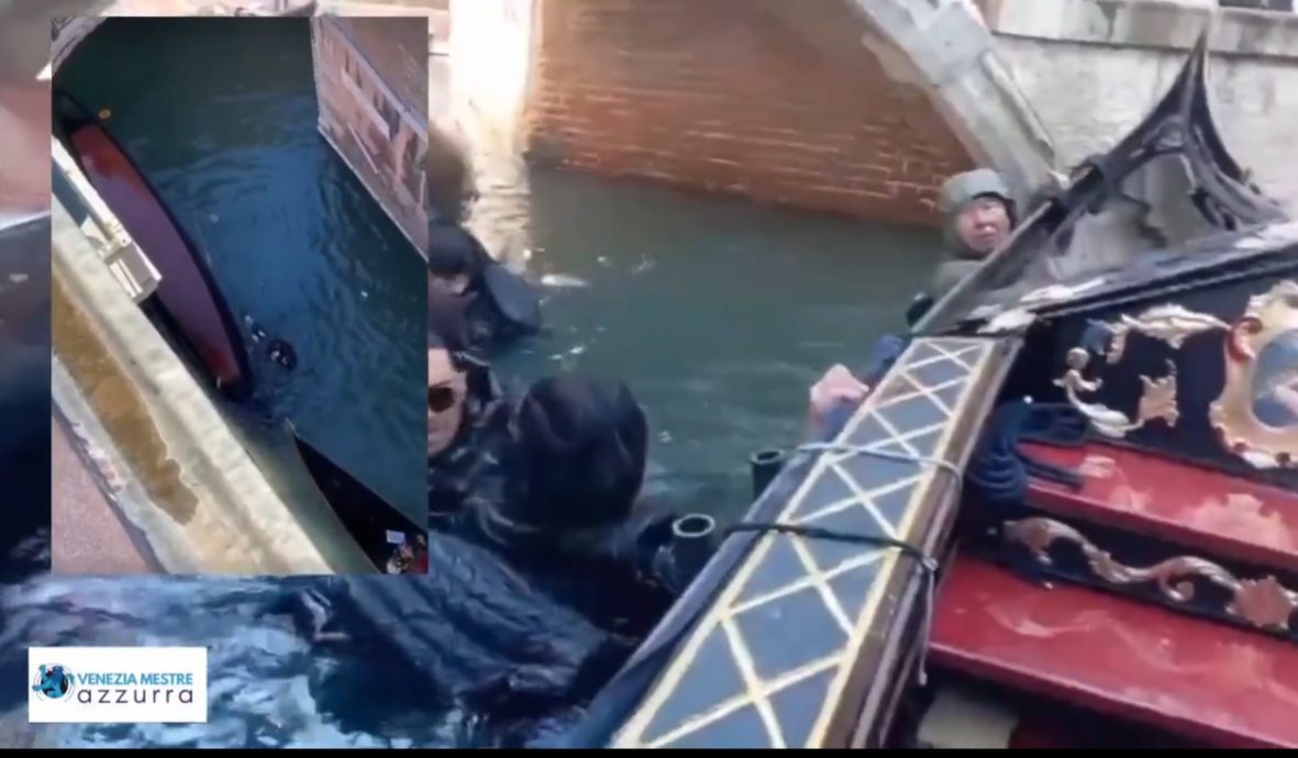 (视频)游客在威尼斯惨烈翻船 原因:只为拍照