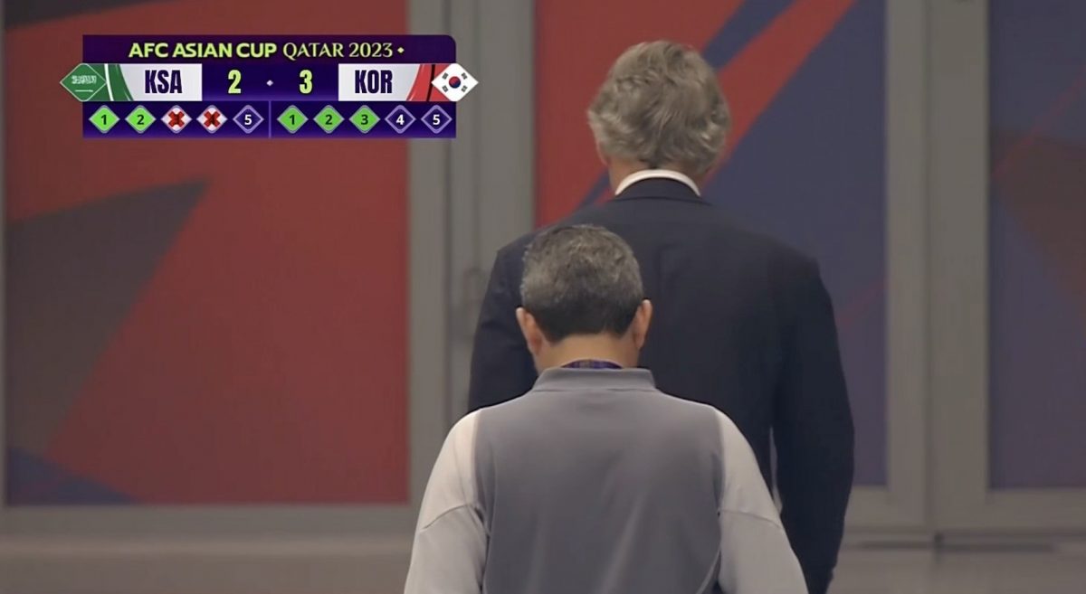 亚洲杯足球赛| 韩沙点球战还未结束  曼奇尼竟提前离场！
