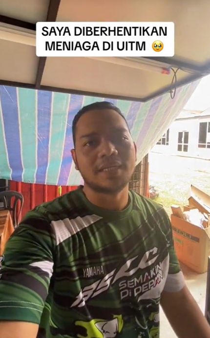 先允许摆摊后赶出校门 小贩控诉UiTM毁约 事件上网后校方态度大转变