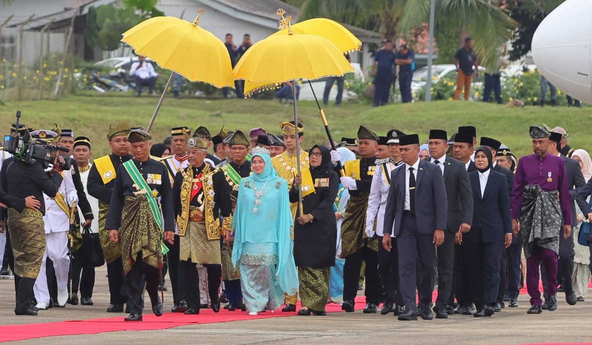 全国/关丹民众恭迎阿都拉陛下。