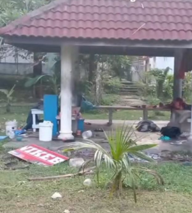 公园变外劳临时住所 卫生乱七八糟被要求搬走