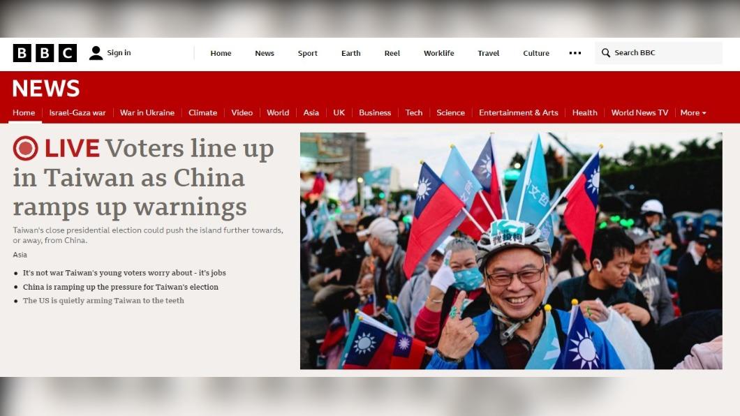 台湾总统大选全球看! 登多家外媒首页、BBC开不断更新特别报导