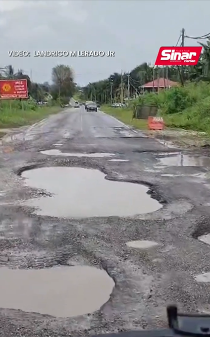 导游批沙巴一些道路坑洞像小池塘 “交通阻塞还夺命!”