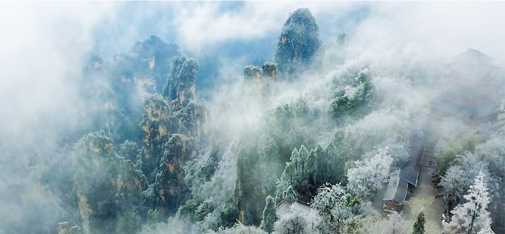 张家界迎来2024年首场大雪