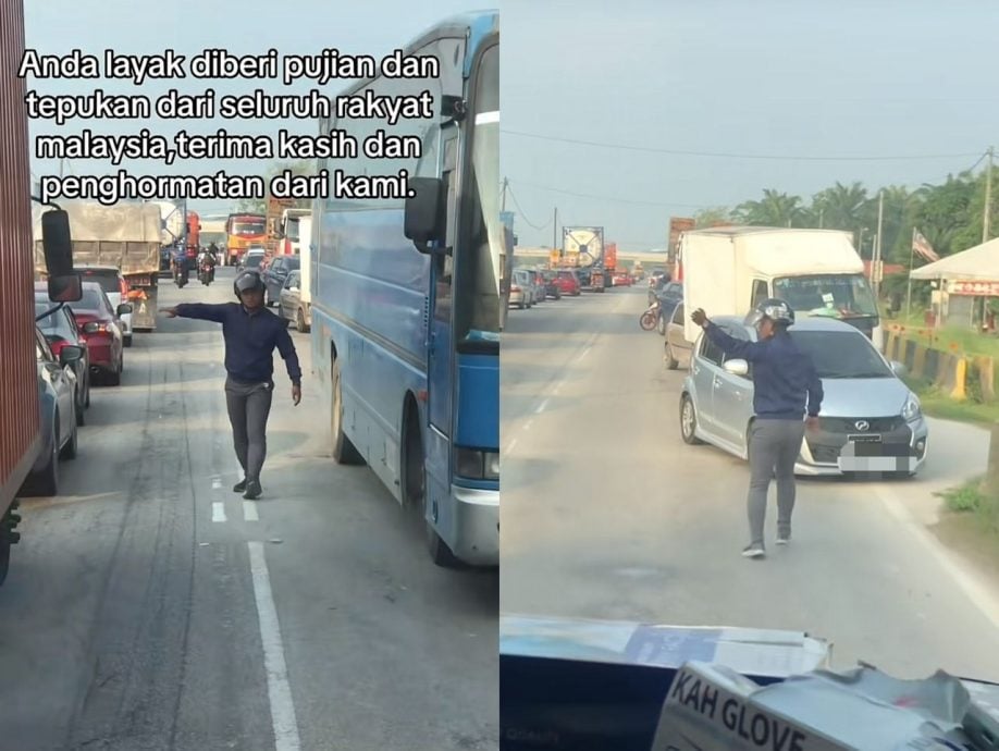 指挥交通助消防车开路 好心男：人民关天没想太多就帮！