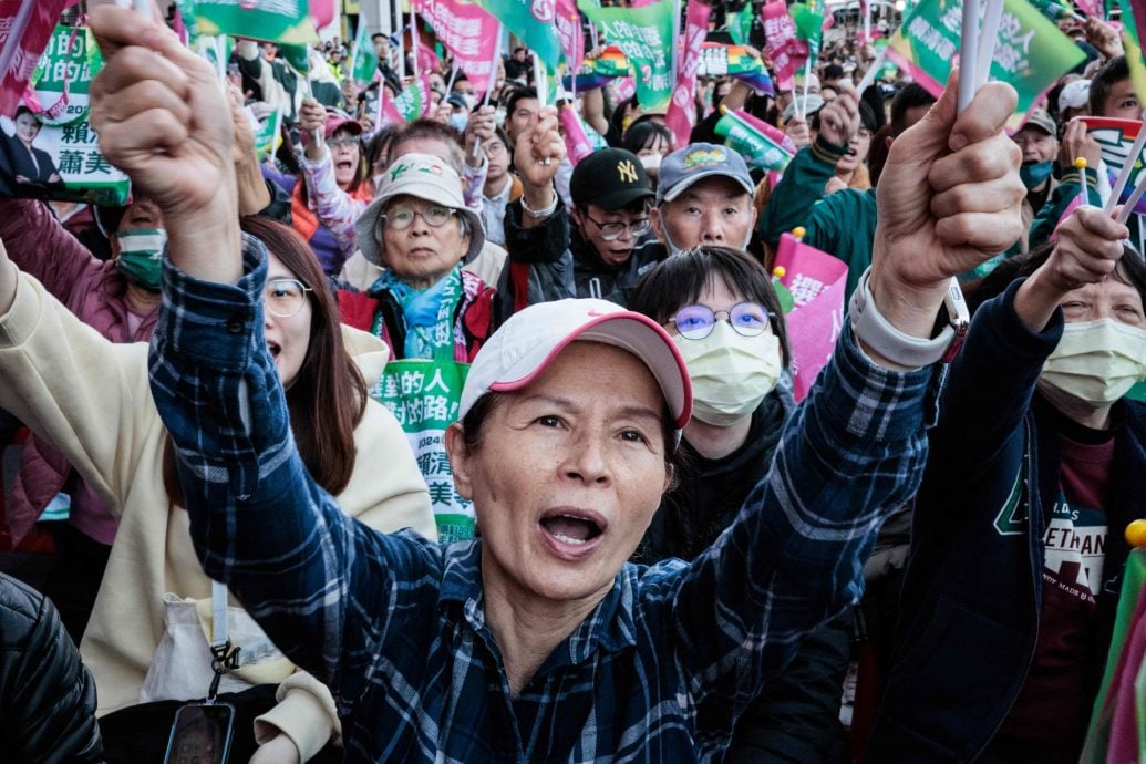 支持者兴奋欢腾　赖清德、萧美琴拟8:30pm开国际记者会