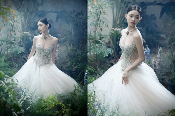 林允走红毯裙子崩开 险走光机灵反应网狂赞