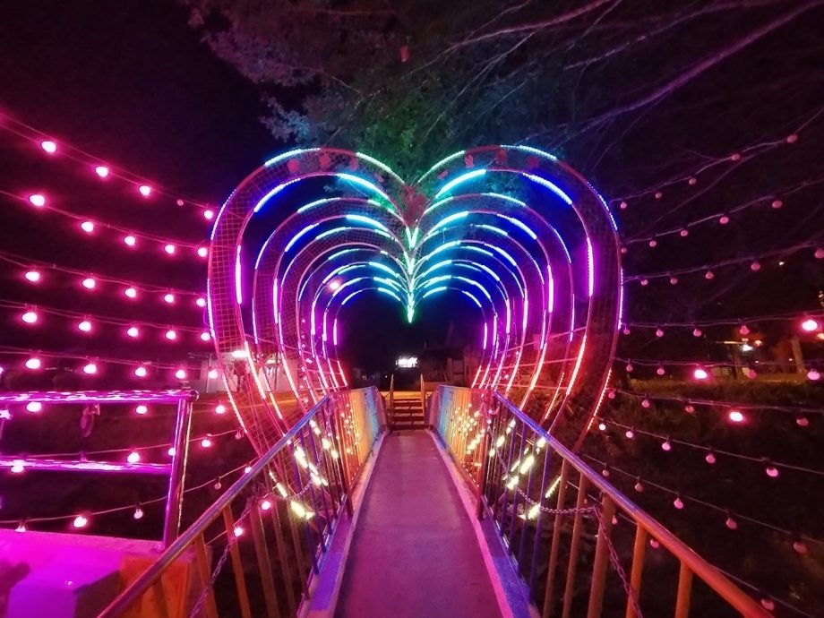 柔︰利民达云峰宫“夜光”迎龙年,冀成游客打卡景点