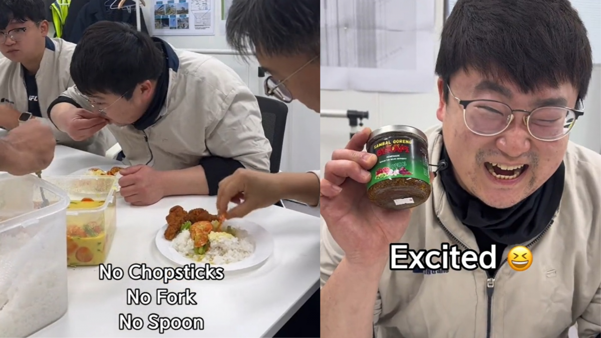 视频 | 大马人教用手抓饭吃臭豆 韩国人赞好吃:我要加饭!