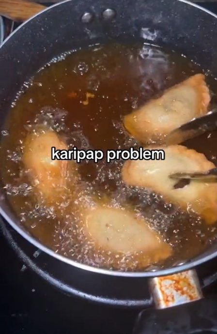 视频|咖喱角拒翻身被油炸 男子抱怨：不听话