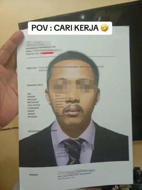 视频|男子投履历人头照好大 “这是找工还是寻人启事?”