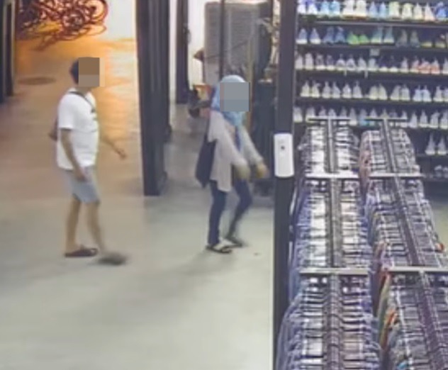 视频|逛二手店顺手牵羊 男子穿黑鞋进换白鞋出 