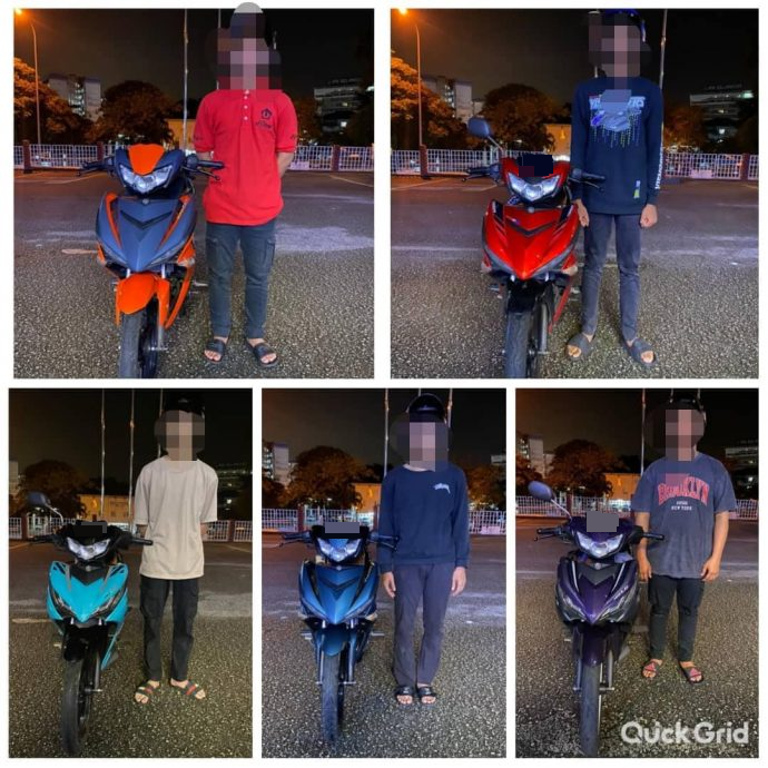 警方打击道路流氓 行动中捕获五名“超人”骑士