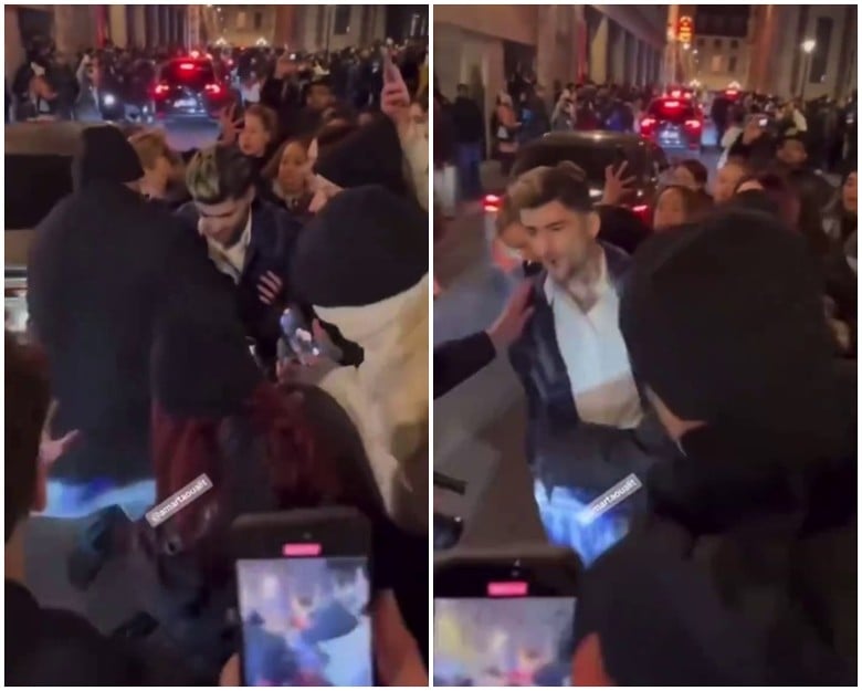 赞恩为脱离粉丝包围 右脚被车辗过