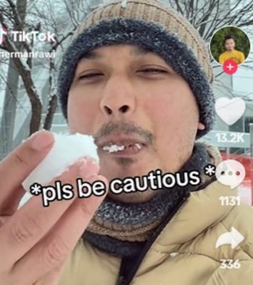 马来西亚游客日本“大啖”雪球 之后8天“后悔到爆”