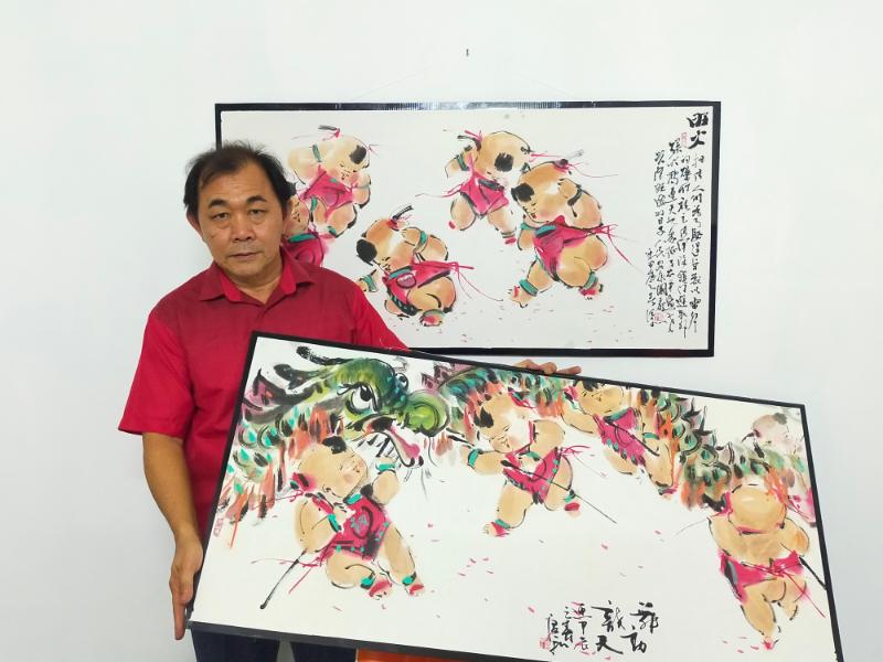 (19日见报)大都会/社区精彩主文/郭温和“福门”画展/4图