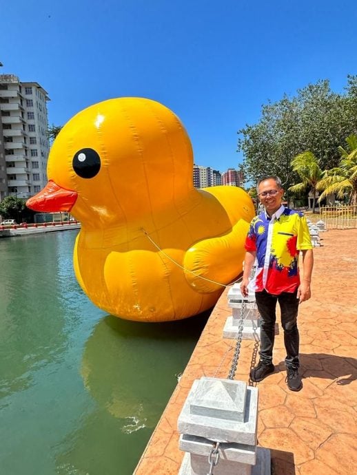 (古城第五版主文)甲河出现“小黄鸭”引热议 甲水上市场料二月营业