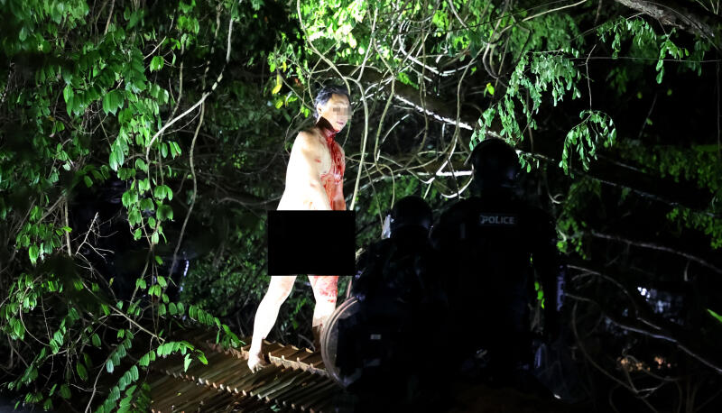 （已签发）柔：狮城二三事：裸男与警 对峙3小时