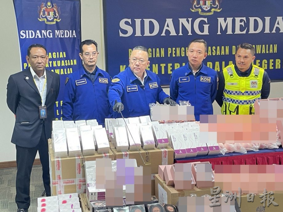 全国：新闻：商店充货仓、购物中心公然卖，内政部4州起7万令吉情趣用品