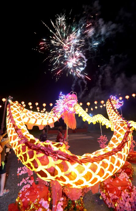 兵如港河滨公园 洋溢新春欢腾氛围