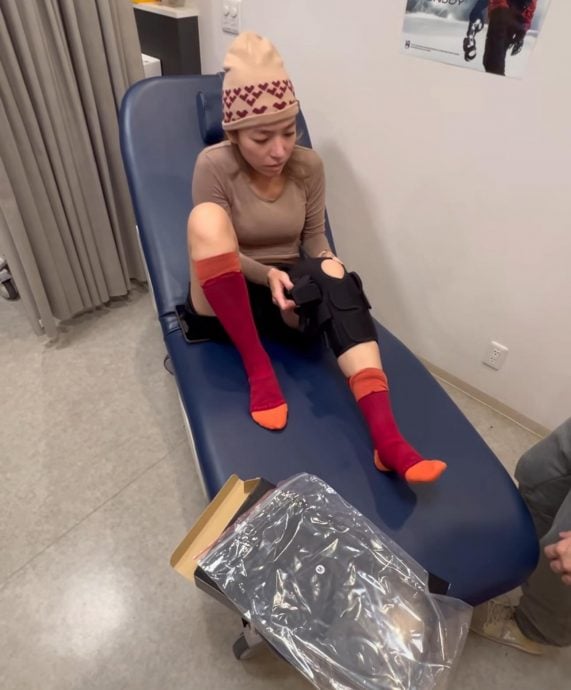 北海道滑雪左脚摔伤 高艺韧带损伤断裂