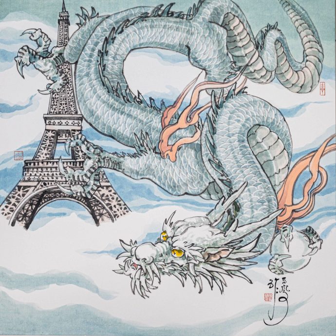 (大北马)玉凤挥笔,龙影遍世