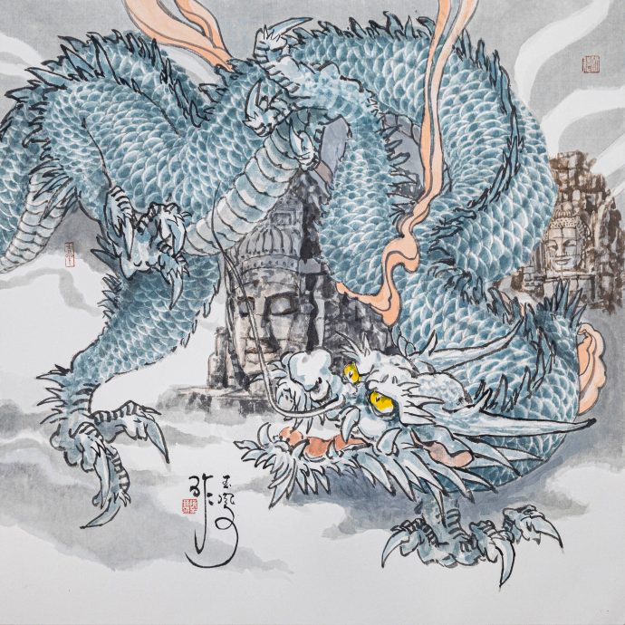 (大北马)玉凤挥笔,龙影遍世