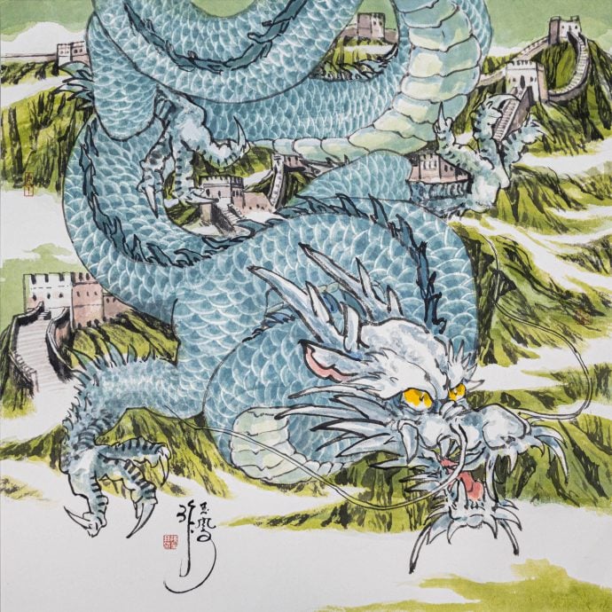 (大北马)玉凤挥笔,龙影遍世