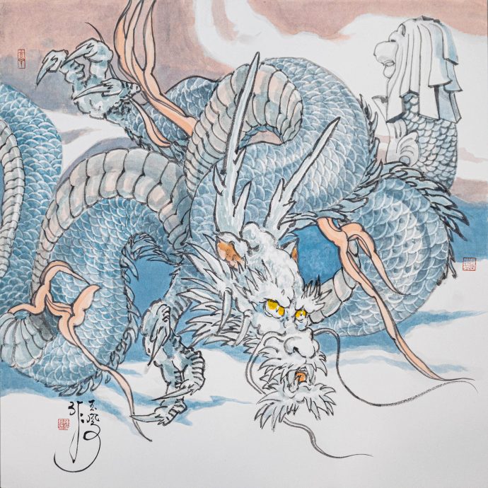 (大北马)玉凤挥笔,龙影遍世