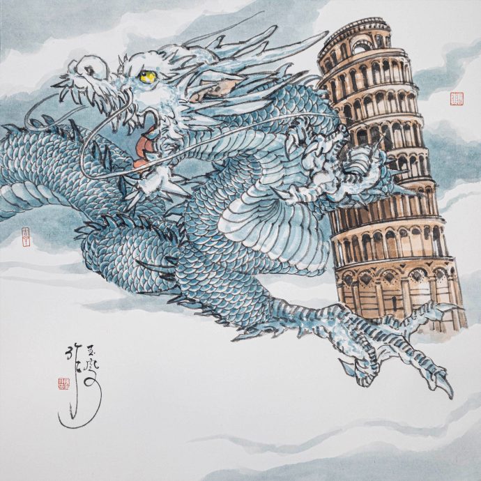 (大北马)玉凤挥笔,龙影遍世