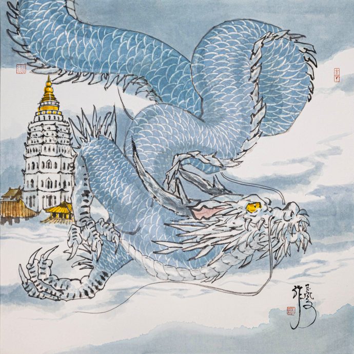 (大北马)玉凤挥笔,龙影遍世