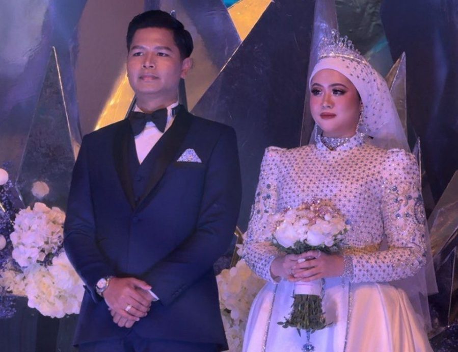 女富商为儿子婚礼花350万  新娘礼服镶近20万颗Swarovski水晶