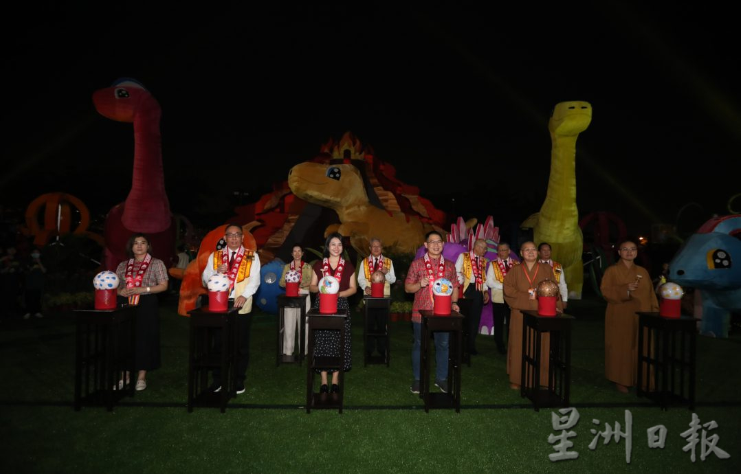 柔： 新马寺新春平安灯会  打造卡通侏罗纪公园 呆萌可爱