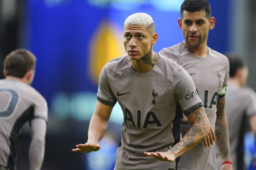 理查利森双响炮 热刺2比2遭埃弗顿绝平