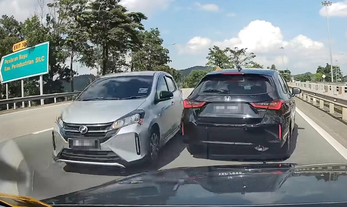 视频|大道遇Myvi逆向行驶 车主：差点死在路边！