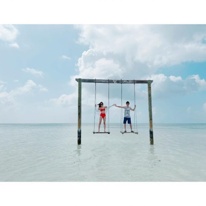 锺嘉欣甜享第一次！和老公出走马尔代夫过二人世界 