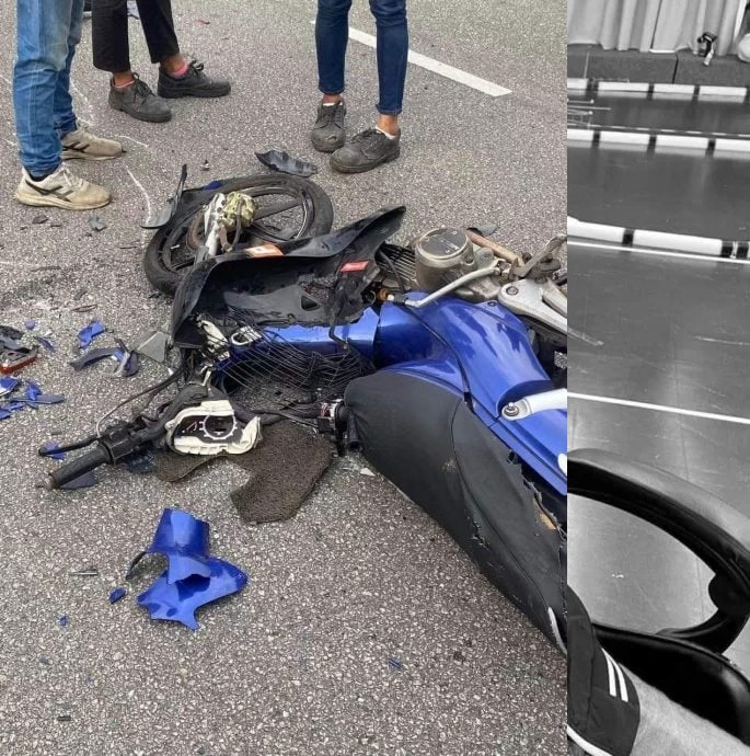 “爸用力推我到路边后被辗死”女儿悲痛：摩托被撞了2次