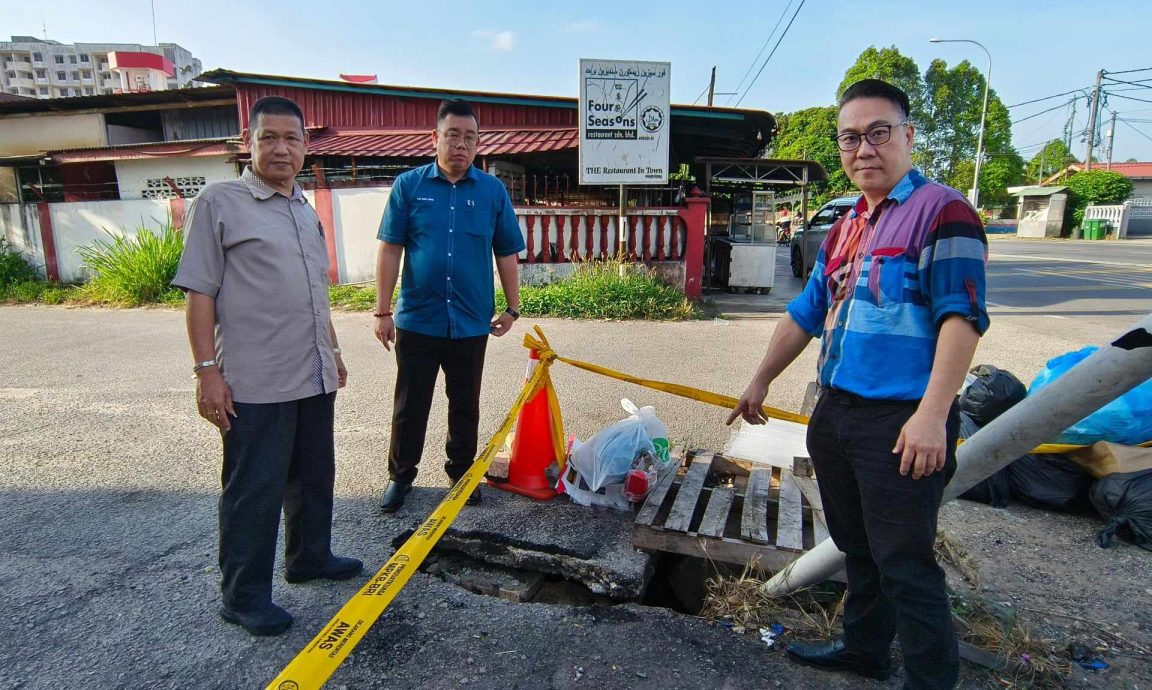 东:哥市哥本苏丹路和柏格里林路都出现塌陷的水沟盖,市议员林光生和林星铭鉴定其危险性之后,已安排抢修,以避免发生不必要的意外。