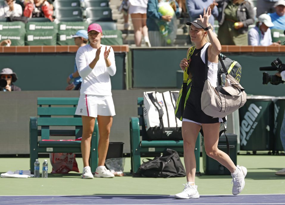 印第安韦尔斯网球赛| 蜂群罕见侵袭球场 阿卡惊魂闯4强