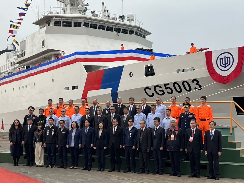 台船交付云林舰 蔡英文:传达台湾坚守民主自由决心