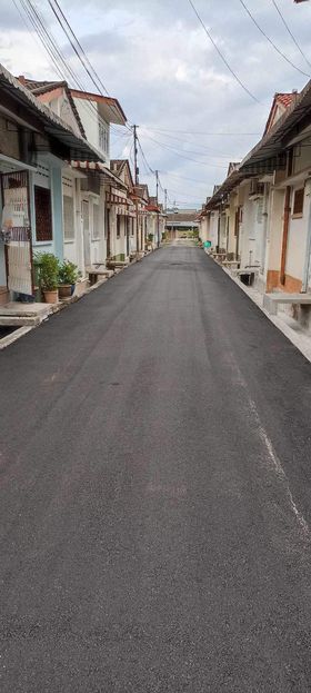 大和园仙花园后巷马路龟裂凹陷维修工程竣工