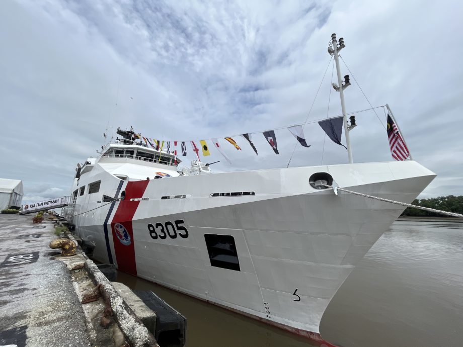 大马第一艘近海巡逻舰(OPV1)以“敦花蒂玛”命名