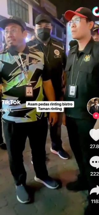 **已签发**柔:巴西古当市政厅执法人员取缔路边摆放桌椅餐馆,遭业者怼上