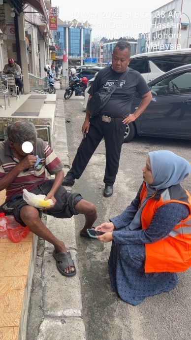 柔： 銮社会福利局展开行动  取缔流浪汉 乞讨者