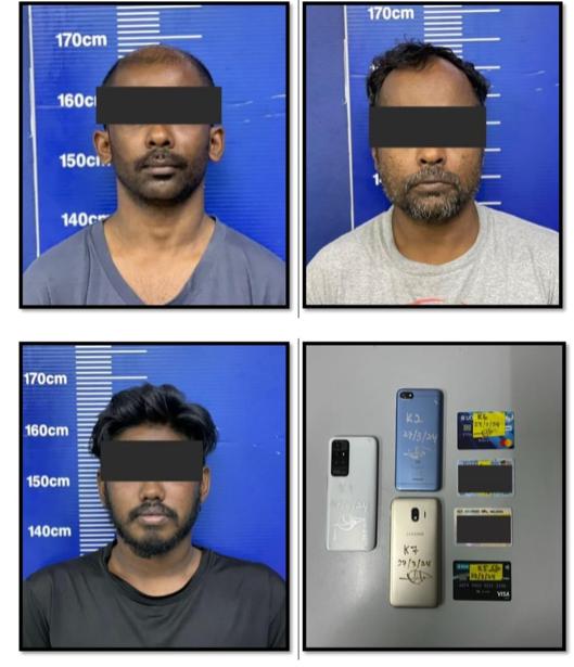 柔:文告:3名男子涉嫌结伙在巴罗偷窃 2天后遭警方逮捕归案