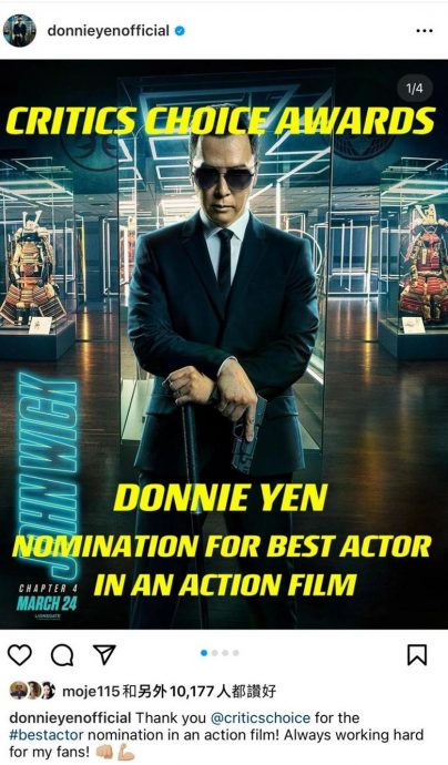 甄子丹奇洛汤告鲁斯 争动作片影帝