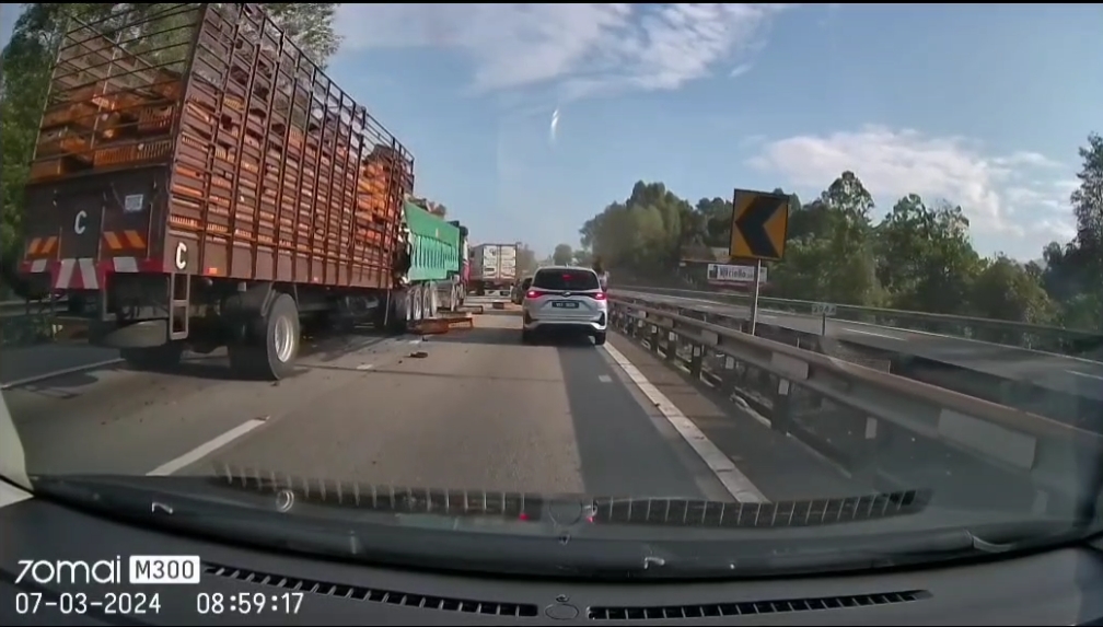 疑罗里追尾撞罗里  南北大道务边北上方向关闭 