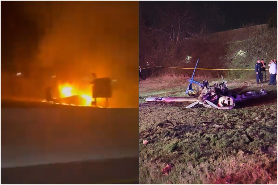 看世界/美国小飞机坠毁州际公路 多人死亡