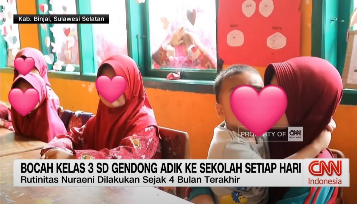 视频 | 母癌逝弟没人看顾 9岁小姐姐带他上学网民心酸