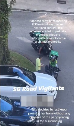 视频 | 霸摩托车位与送餐员碰撞 马赛地女司机鸣笛扰民被骂翻